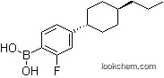 Molecular Structure of 159119-10-5 (2-Fluoro-4-(trans-propylcyclohexyl)phenyl boronic acid)